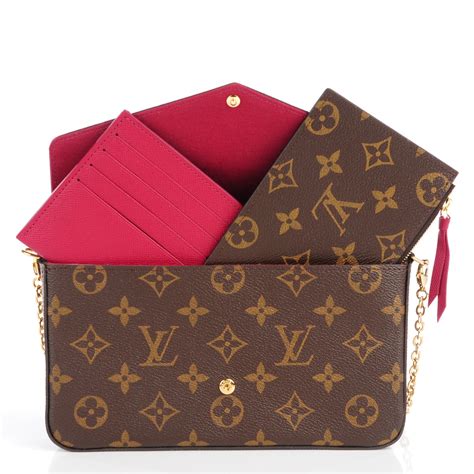 louis vuitton monogram pochette felicie chain wallet|felicie pochette monogram canvas.